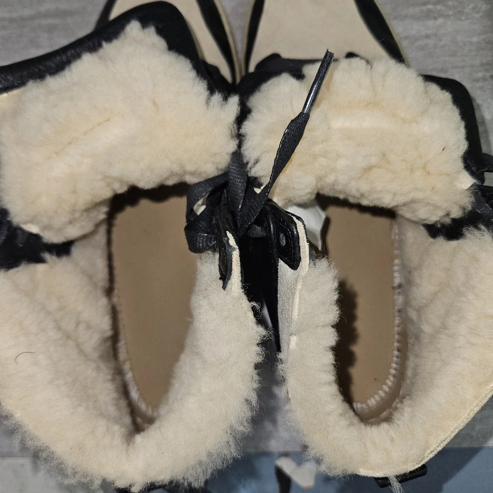 Nike Dunk High‎ Lux SP Sherpa Sneaker Shoes US 9 744301-002 Black Beige